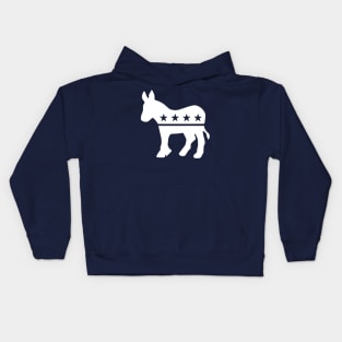 Democrat Donkey White Kids Hoodie